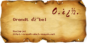 Orendt Ábel névjegykártya