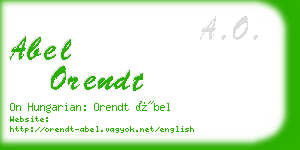 abel orendt business card